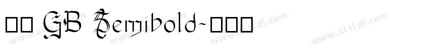 械黑 GB Semibold字体转换